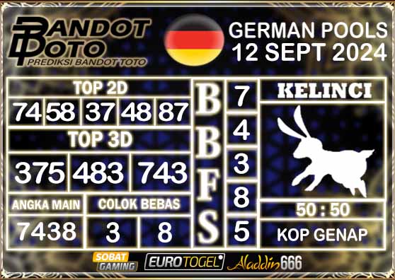 Prediksi Togel German Pools 12 SEPTEMBER 2024