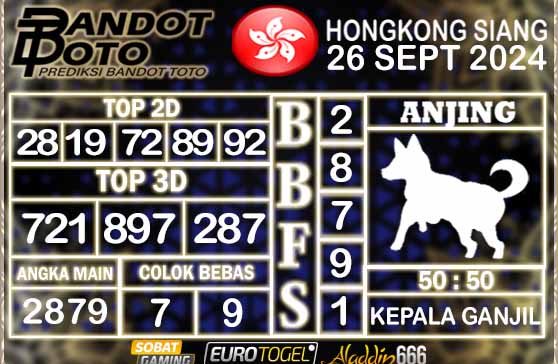 Prediksi Togel HK Siang 26 SEPTEMBER 2024