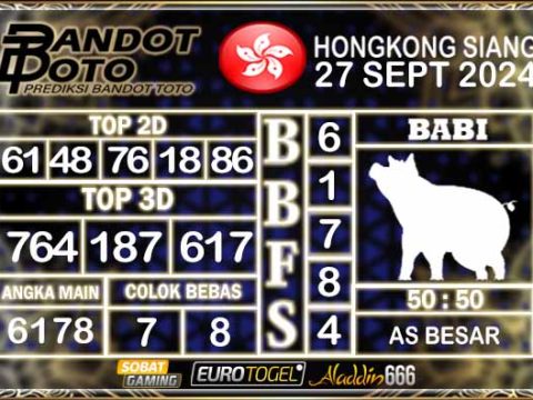 Prediksi Togel HK Siang 27 SEPTEMBER 2024