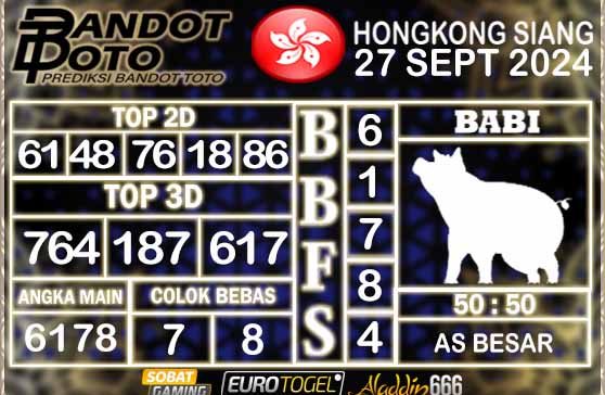 Prediksi Togel HK Siang 27 SEPTEMBER 2024