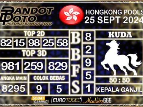 Prediksi Togel Hongkong Pools 25 SEPTEMBER 2024