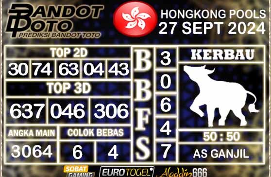 Prediksi Togel Hongkong Pools 27 SEPTEMBER 2024