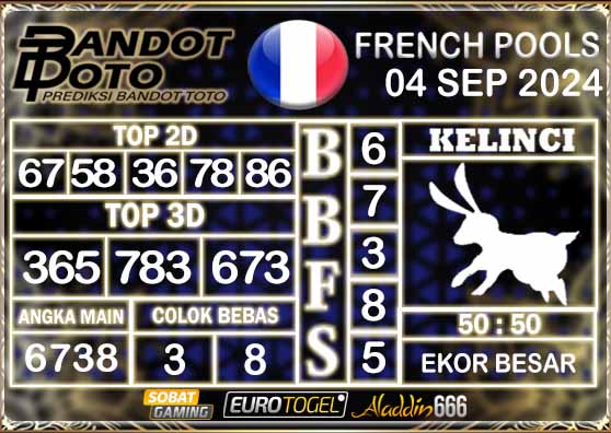 Prediksi Togel Prancis Pools 04 SEPTEMBER 2024