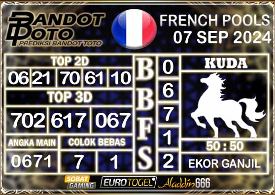 Prediksi Togel Prancis Pools 07 SEPTEMBER 2024