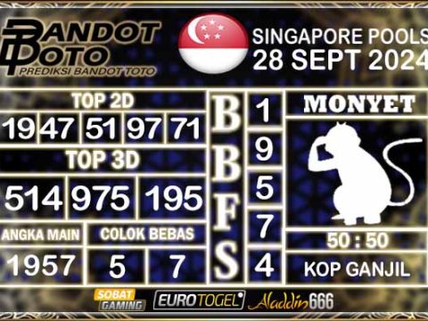 Prediksi Togel Singapore Pools 28 SEPTEMBER 2024