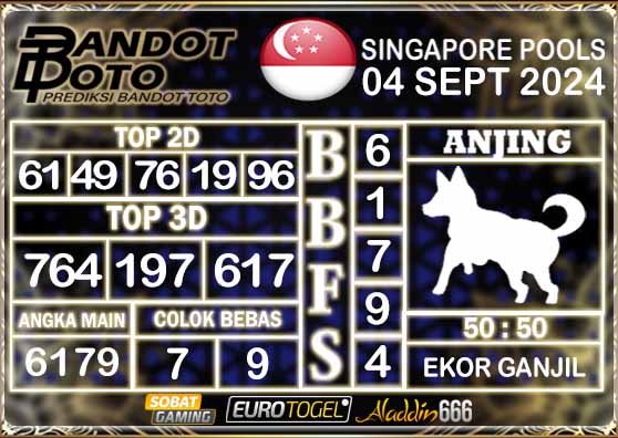 Prediksi Togel Singapore Pools 04 SEPTEMBER 2024