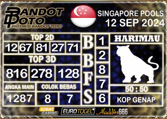 Prediksi Togel Singapore Pools 12 SEPTEMBER 2024