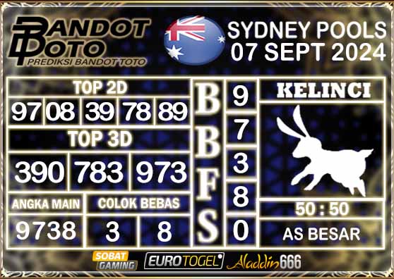 Prediksi Togel Sydney Pools 07 SEPTEMBER 2024