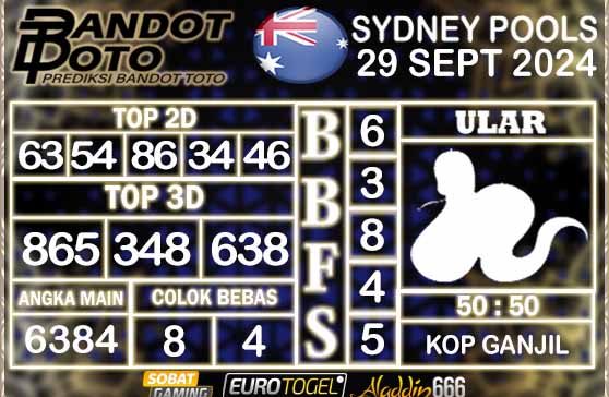 Prediksi Togel Sydney Pools 29 SEPTEMBER 2024