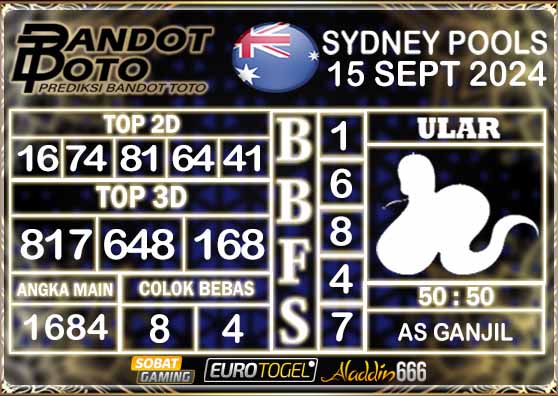 Prediksi Togel Sydney Pools 15 SEPTEMBER 2024