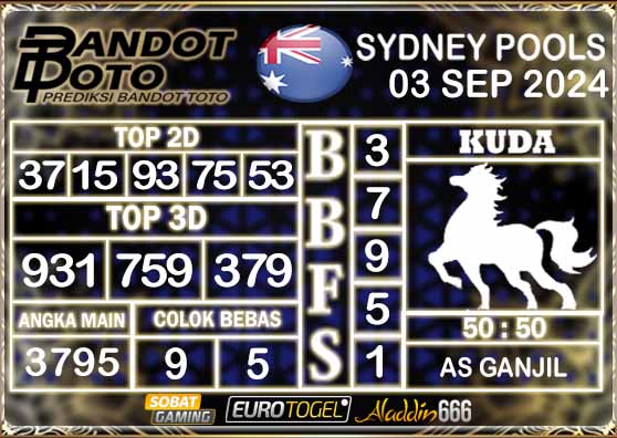 Prediksi Togel Sydney Pools 03 SEPTEMBER 2024