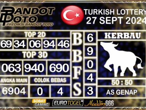 Prediksi Togel Turki Pools 27 SEPTEMBER 2024