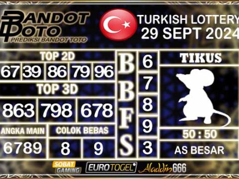 Prediksi Togel Turki Pools 29 SEPTEMBER 2024