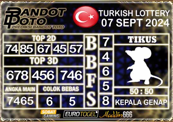 Prediksi Togel Turki Pools 07 SEPTEMBER 2024