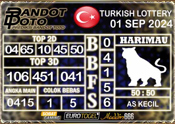 Prediksi Togel Turki Pools 01 SEPTEMBER 2024