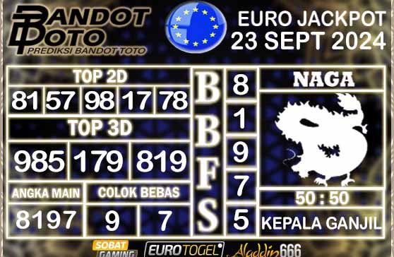 Prediksi Togel Euro Pools 23 SEPTEMBER 2024