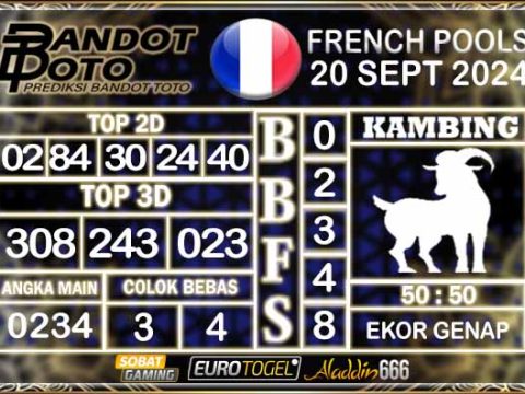 Prediksi Togel Prancis Pools 20 SEPTEMBER 2024