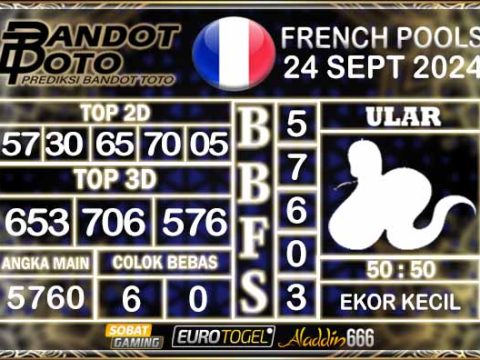 Prediksi Togel Prancis Pools 24 SEPTEMBER 2024