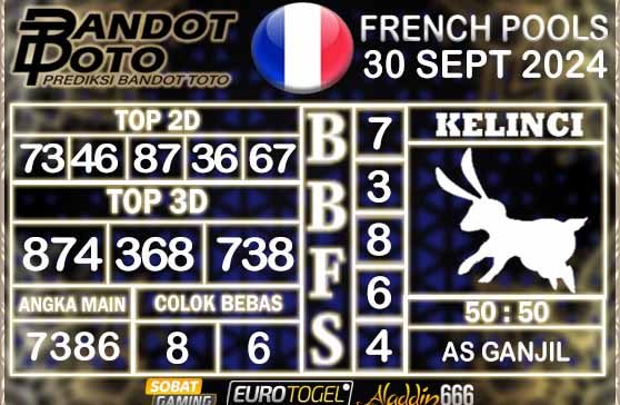 Prediksi Togel Prancis Pools 30 SEPTEMBER 2024