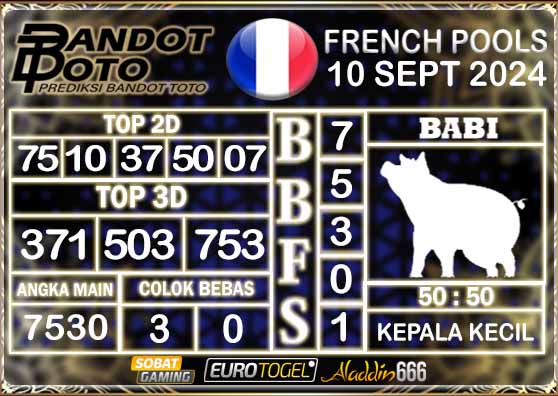 Prediksi Togel Prancis Pools 10 SEPTEMBER 2024