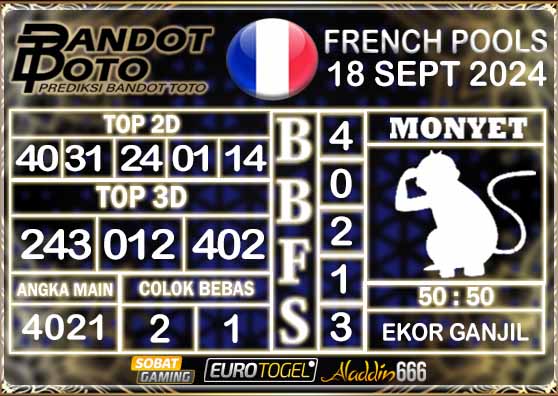 Prediksi Togel Prancis Pools 18 SEPTEMBER 2024