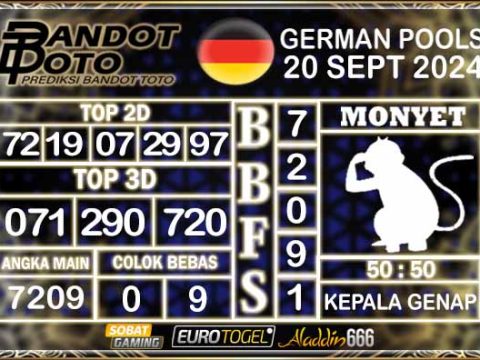 Prediksi Togel German Pools 20 SEPTEMBER 2024