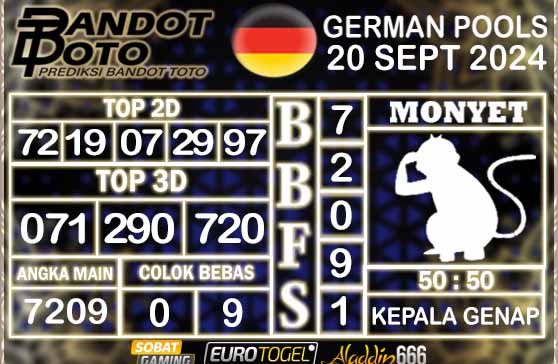 Prediksi Togel German Pools 20 SEPTEMBER 2024