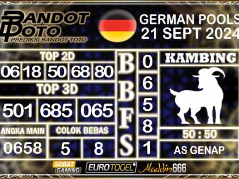 Prediksi Togel German Pools 21 SEPTEMBER 2024