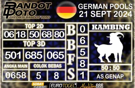 Prediksi Togel German Pools 21 SEPTEMBER 2024