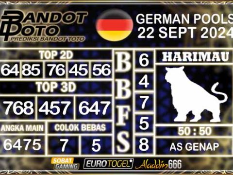 Prediksi Togel German Pools 22 SEPTEMBER 2024