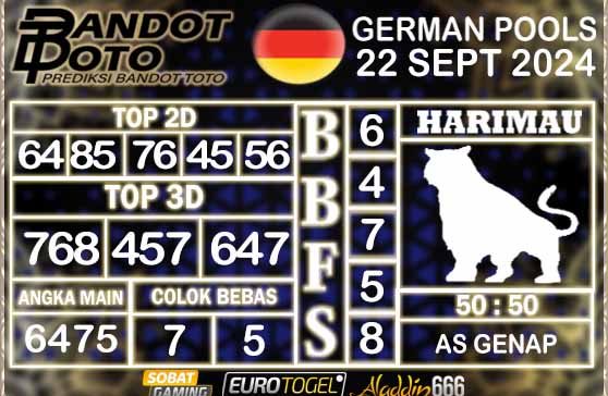 Prediksi Togel German Pools 22 SEPTEMBER 2024