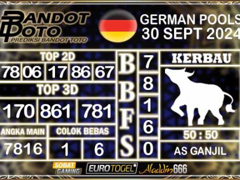 Prediksi Togel German Pools 30 SEPTEMBER 2024