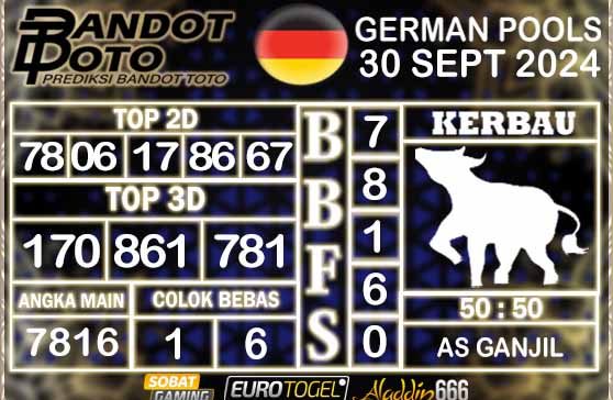 Prediksi Togel German Pools 30 SEPTEMBER 2024