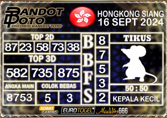 Prediksi Togel HK Siang 16 SEPTEMBER 2024