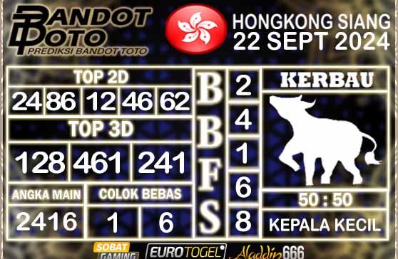 Prediksi Togel HK Siang 22 SEPTEMBER 2024