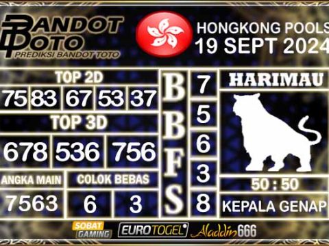 Prediksi Togel Hongkong Pools 19 SEPTEMBER 2024