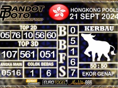 Prediksi Togel Hongkong Pools 21 SEPTEMBER 2024