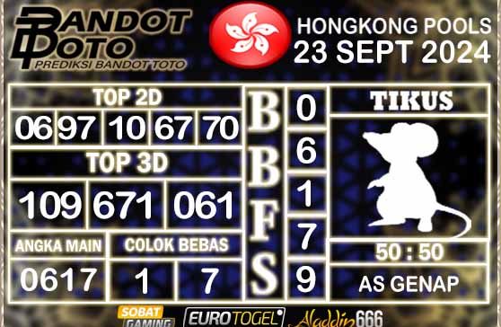 Prediksi Togel Hongkong Pools 23 SEPTEMBER 2024