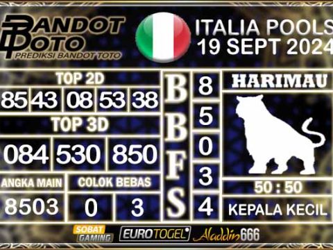 Prediksi Togel Italia Pools 19 SEPTEMBER 2024