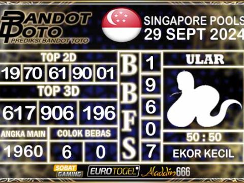 Prediksi Togel Singapore Pools 29 SEPTEMBER 2024