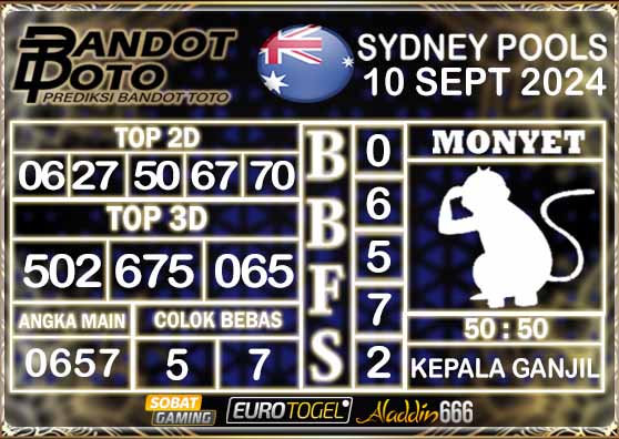 Prediksi Togel Sydney Pools 10 SEPTEMBER 2024