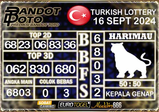 Prediksi Togel Turki Pools 16 SEPTEMBER 2024