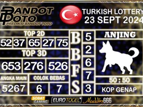 Prediksi Togel Turki Pools 23 SEPTEMBER 2024