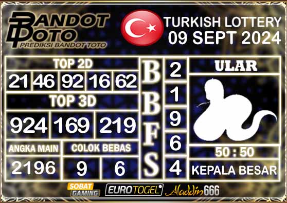 Prediksi Togel Turki Pools 09 SEPTEMBER 2024