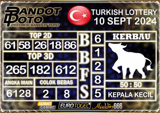 Prediksi Togel Turki Pools 10 SEPTEMBER 2024