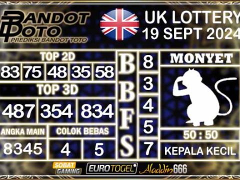 Prediksi Togel UK6D Lottery 19 SEPTEMBER 2024