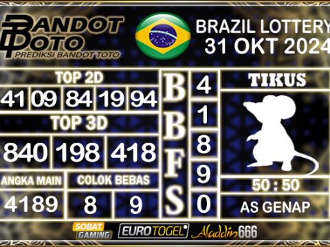 Prediksi Togel Brazil Pools 31 OKTOBER 2024