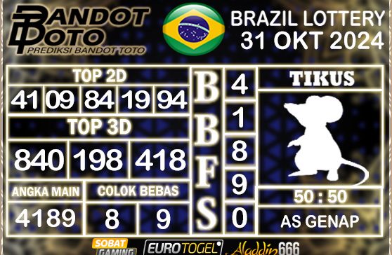 Prediksi Togel Brazil Pools 31 OKTOBER 2024