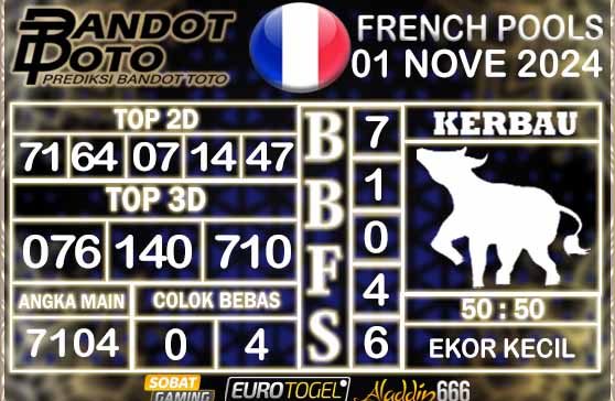 Prediksi Togel Prancis Pools 01 NOVEMBER 2024