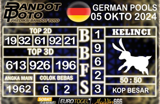 Prediksi Togel German Pools 05 OKTOBER 2024